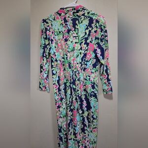 Lilly Pulitzer Women's Size Medium 3/4 Sleeve Dress, V-neck, Multicolored